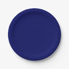 Dunkle Navy Solid Color Pappteller