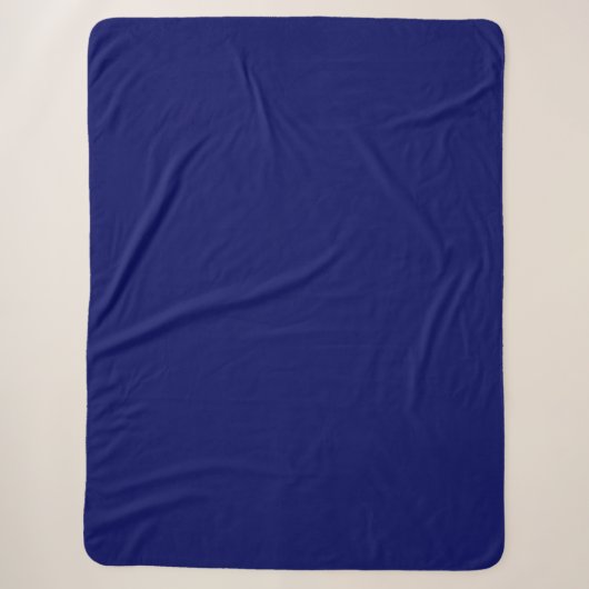 Dunkle Navy Solid Color Sherpadecke (Vorderseite)
