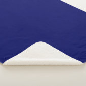Dunkle Navy Solid Color Sherpadecke (3/4)