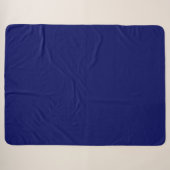 Dunkle Navy Solid Color Sherpadecke (Vorderseite (Horizontal))