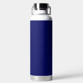 Dunkle Navy Solid Color Trinkflasche (Rückseite)