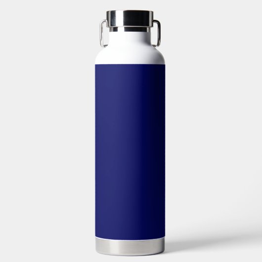 Dunkle Navy Solid Color Trinkflasche (Vorderseite)