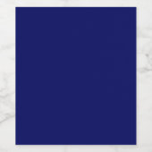 Dunkle Navy Solid Color Weinetikett (Einzelnes Label)