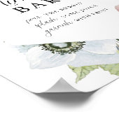 Dunkle Navy und Blush Floral Frame Mimosa Bar Poster (Ecke)