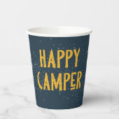 Dunkle Navy und Gelbe Happy Camper Cups Pappbecher (Links)