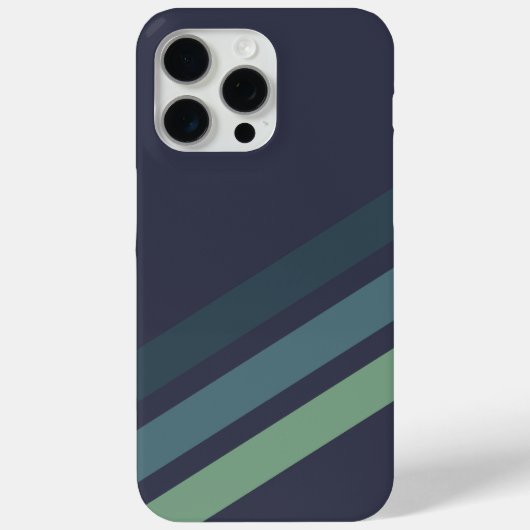 Dunkle Navy und grüne Diagonal Streifen Case-Mate iPhone Hülle (Rückseite)