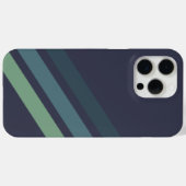 Dunkle Navy und grüne Diagonal Streifen Case-Mate iPhone Hülle (Rückseite (Horizontal))