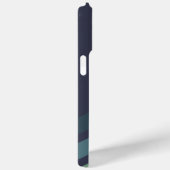 Dunkle Navy und grüne Diagonal Streifen Case-Mate iPhone Hülle (Rückseite / Rechts)
