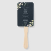 Dunkle Navy Weiße Grüne Blumenzwiebelprogramm Fächer (Vorderseite)