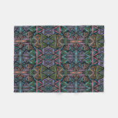 Dunkle Neon-Geometrie-Decke Fleecedecke (Vorderseite (Horizontal))
