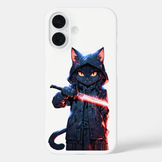Dunkle Ninja-Katze | Anime-Attentäter-Kunst mit Ne Case-Mate iPhone Hülle (Rückseite)