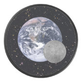 Dunkle oder ferne Seite des Mond Sternenhimmel Eishockey Puck (Vorderseite)