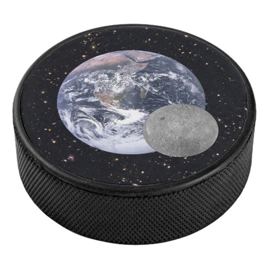 Dunkle oder ferne Seite des Mond Sternenhimmel Eishockey Puck (3/4)