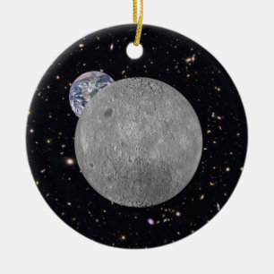 Dunkle oder ferne Seite des Mond Sternenhimmel Keramikornament