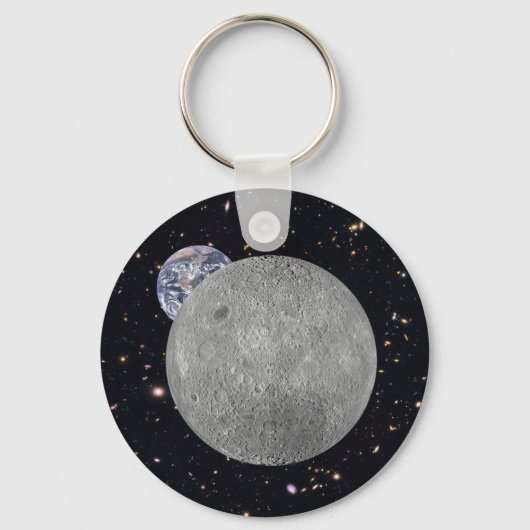Dunkle oder ferne Seite des Mond Sternenhimmel Schlüsselanhänger (Vorderseite)
