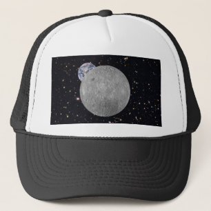 Dunkle oder ferne Seite des Mond Sternenhimmel Truckerkappe