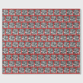 Dunkle oder nizza QR-Codes auf Rot Geschenkpapier (Flach)