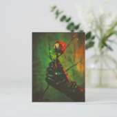 Dunkle Okkultistische Gotische Rose mit Dornen Postkarte (Stehend Vorderseite)