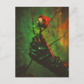Dunkle Okkultistische Gotische Rose mit Dornen Postkarte (Vorderseite)