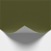 Dunkle Olive Geschenkpapier (Ecke)