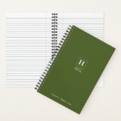 Dunkle Olive Green Classigram Notizblock (Innen)