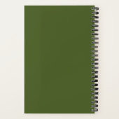 Dunkle Olive Green Classigram Notizblock (Rückseite)
