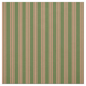 Dunkle Olive Green & Dark Lachs Lines Stoff (Muster)