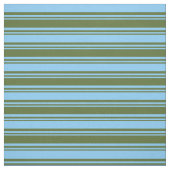 Dunkle Olive Green & Light Sky Blaue Streifen Stoff (Muster)