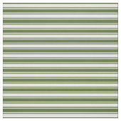 Dunkle Olive Green & Minze Creme Streifen Stoff (Muster)