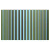 Dunkle Olive Green, Sky Blue und Black Stripes Stoff (Fat Quarter (45,7 x 55,9 cm))