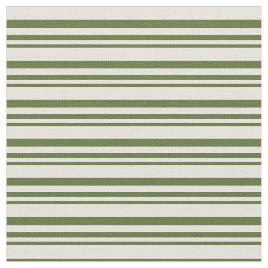 Dunkle Olive Green und Beige Linde Muster Stoff (Nahaufnahme)