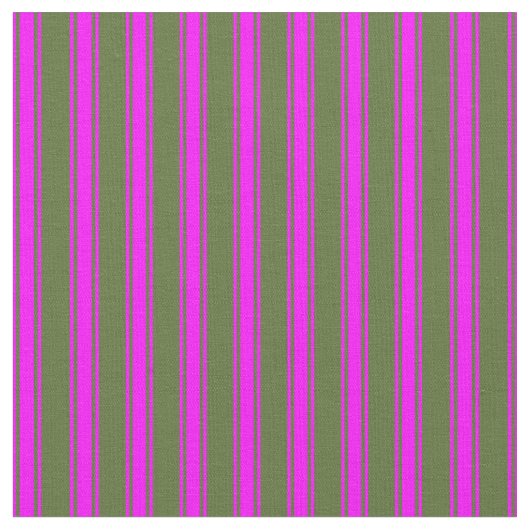 Dunkle Olive Green und Fuchsia Streifen Muster Stoff (Nahaufnahme)