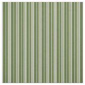 Dunkle Olive Green & White Lines Stoff (Muster)