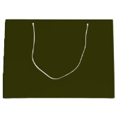 Dunkle Olive Große Geschenktüte (Vorderseite)
