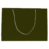 Dunkle Olive Große Geschenktüte (Rückseite)