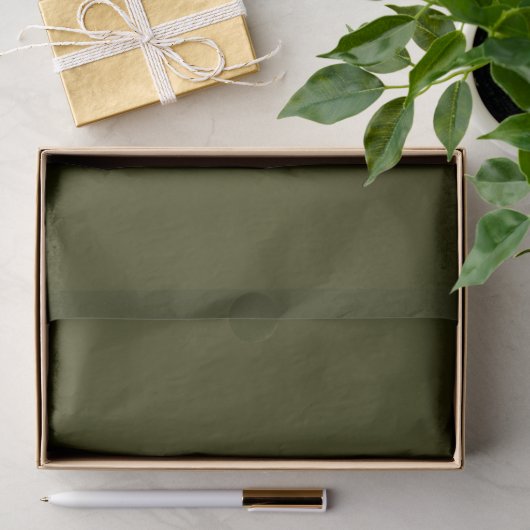 Dunkle Olive Seidenpapier (Geschenk)