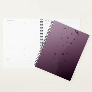 Dunkle Ombre-Musiknoten Mauve Planer