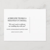 Dunkle Opaline Gemstone Hochzeit Save the Date Ankündigungspostkarte (Rückseite)