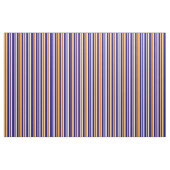 Dunkle Orange-, Beige- und Dunkelblaulinien Stoff (Fat Quarter (45,7 x 55,9 cm))