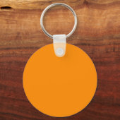 Dunkle Orange FF8C00 Farbe mit der Option Name hin Schlüsselanhänger (Rückseite)