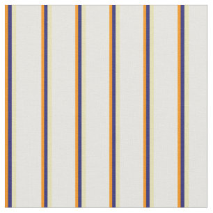 Dunkle Orange, Midnight Blue, Tan und White Colore Stoff
