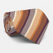 Dunkle Orange und Lila Streifen Krawatte (Gerollt)