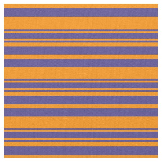 Dunkle Orangen- und dunkle Slate Blue Lines Stoff (Nahaufnahme)