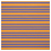 Dunkle Orangen- und dunkle Slate Blue Lines Stoff (Muster)