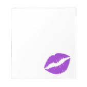 Dunkle Orchid Lippen Notizblock (Vorderseite)