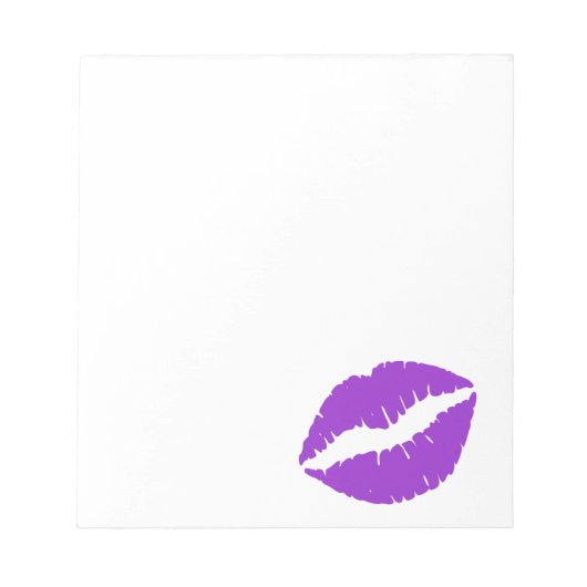 Dunkle Orchid Lippen Notizblock (Vorderseite)