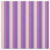 Dunkle Orchideen, Rosa und Grüne Linien Stoff (Muster)