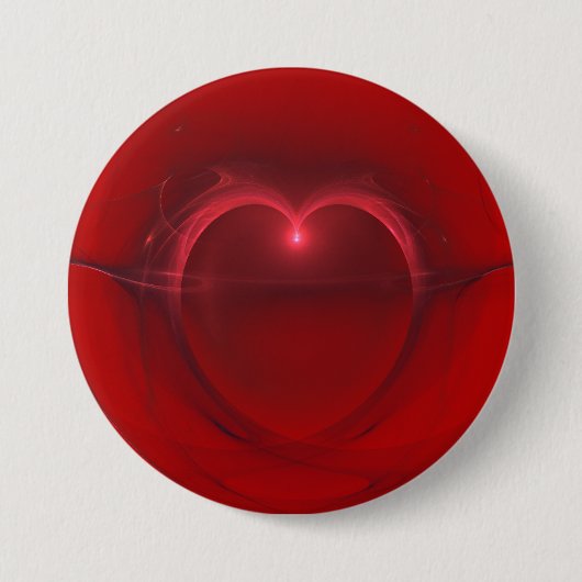 Dunkle Outlinecenter Mittelpunkt Lighted Heart on Button (Vorderseite)