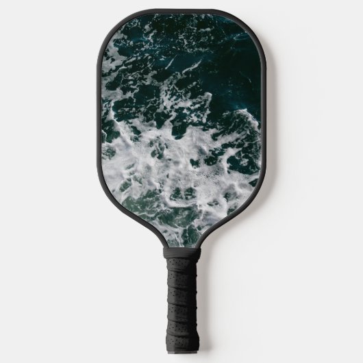 Dunkle Ozeanwellen Pickleball Schläger (Vorderseite)