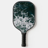 Dunkle Ozeanwellen Pickleball Schläger (Rückseite)
